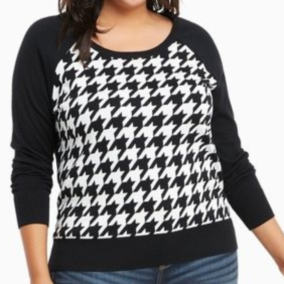 torrid Sweaters - Torrid Sweater Black White Houndstooth NWT